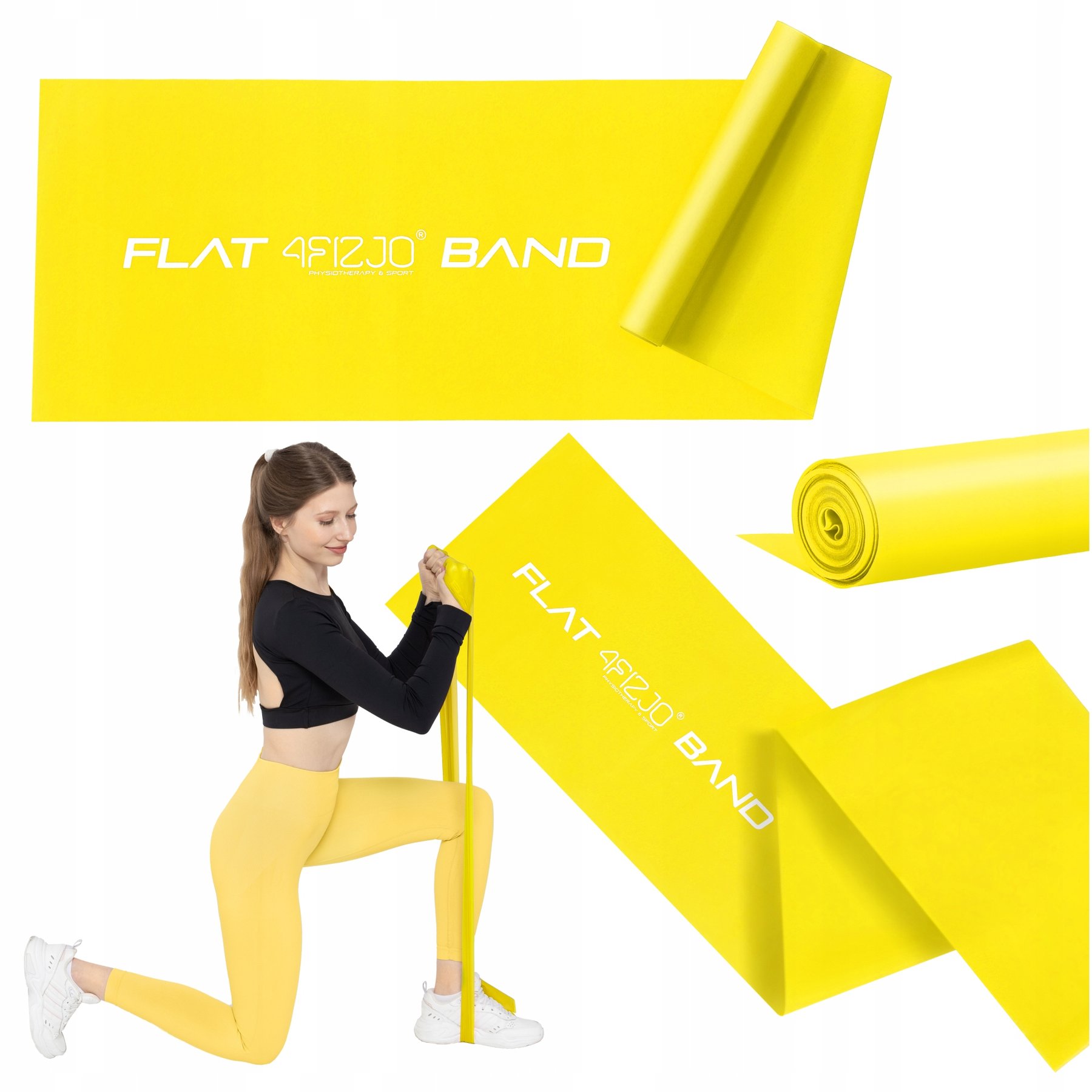 Стрічка-еспандер для спорту та реабілітації 4FIZJO Flat Band 200 х 15 cм 1-2 кг 4FJ0003