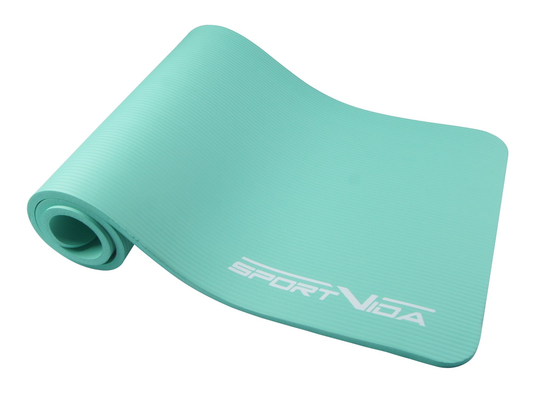 Коврик (мат) спортивный SportVida NBR 180 x 60 x 1 см для йоги и фитнеса SV-HK0067 Mint