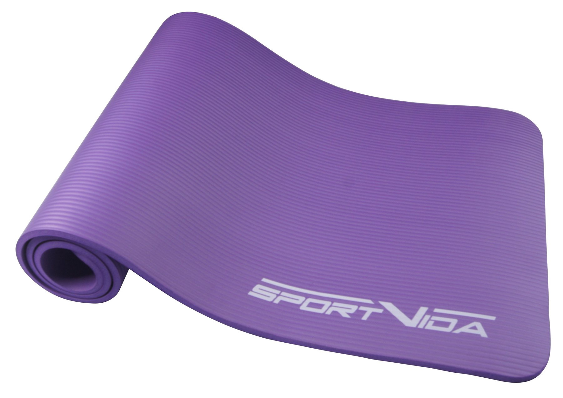 Коврик (мат) спортивный SportVida NBR 180 x 60 x 1 см для йоги и фитнеса SV-HK0068 Violet
