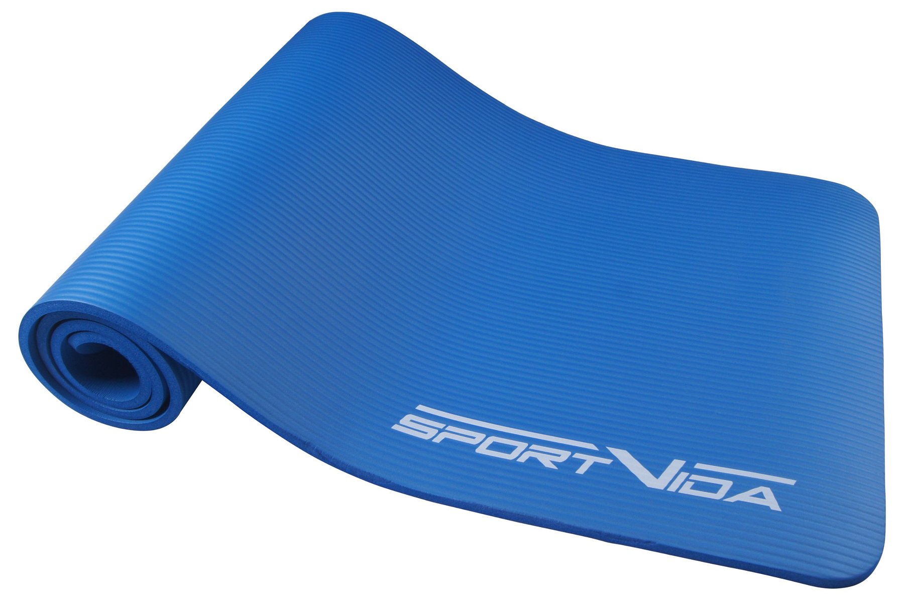 Килимок (мат) спортивний SportVida NBR 180 x 60 x 1 см для йоги та фітнесу SV-HK0069 Blue