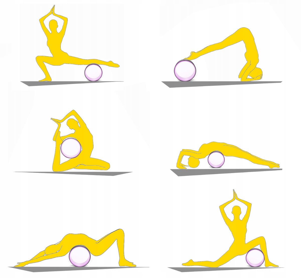 Колесо для йоги та фітнесу 4FIZJO Dharma XXL 4FJ0131 Yellow