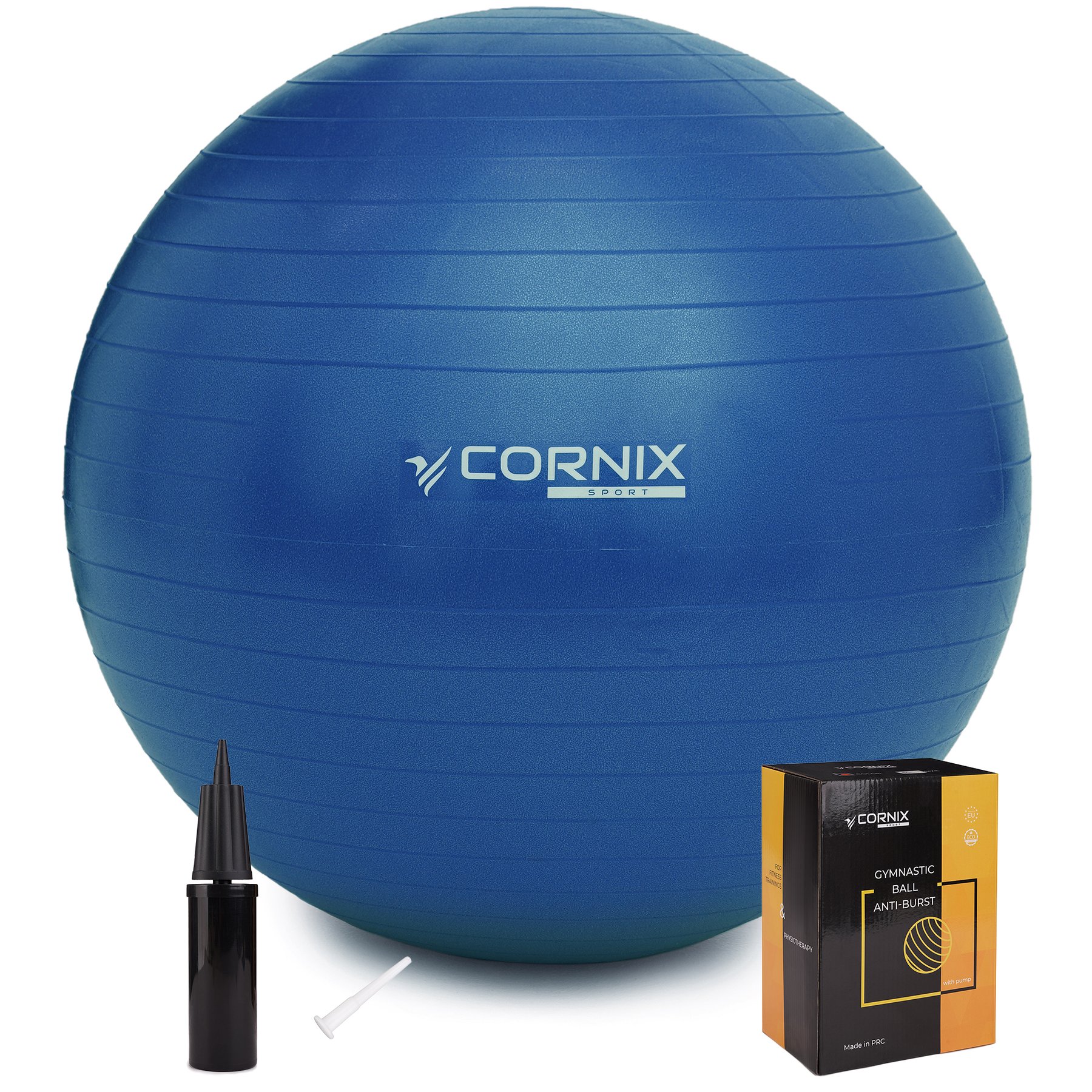 М'яч для фітнесу (фітбол) Cornix 85 см Anti-Burst XR-0249 Blue