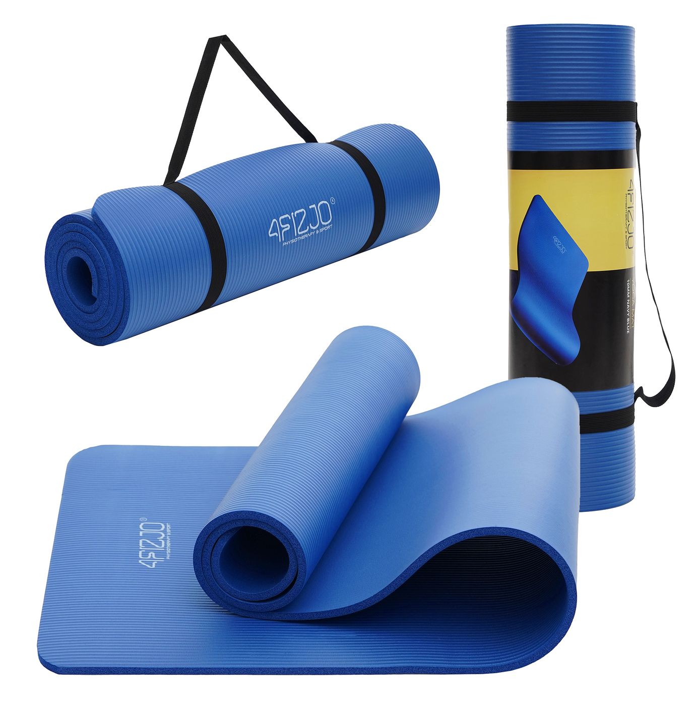 Килимок (мат) спортивний 4FIZJO NBR 180 x 60 x 1 см для йоги та фітнесу 4FJ0014 Blue