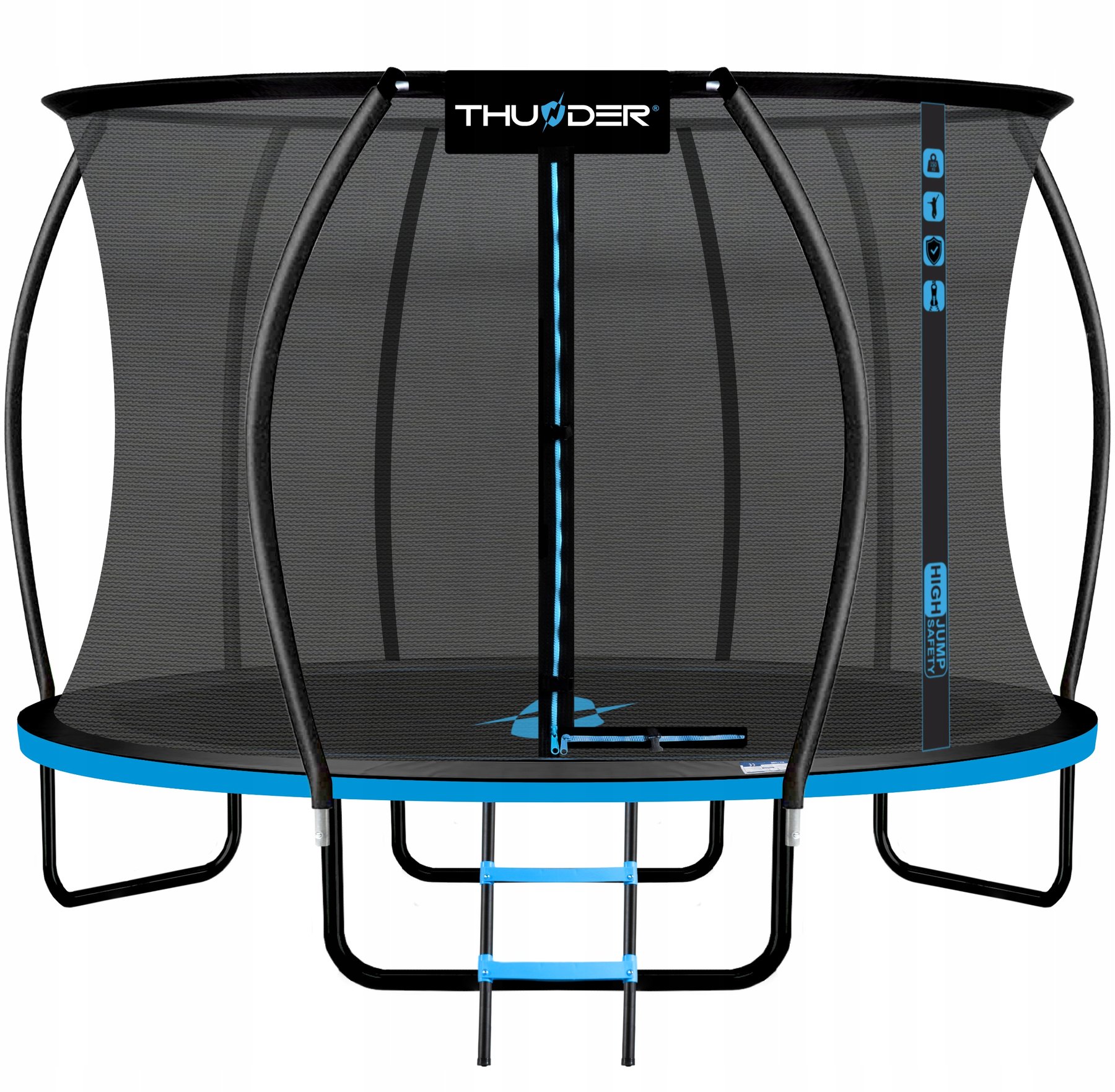 Батут с внутренней сеткой THUNDER Inside Ultra 14FT 435 см Black/Blue