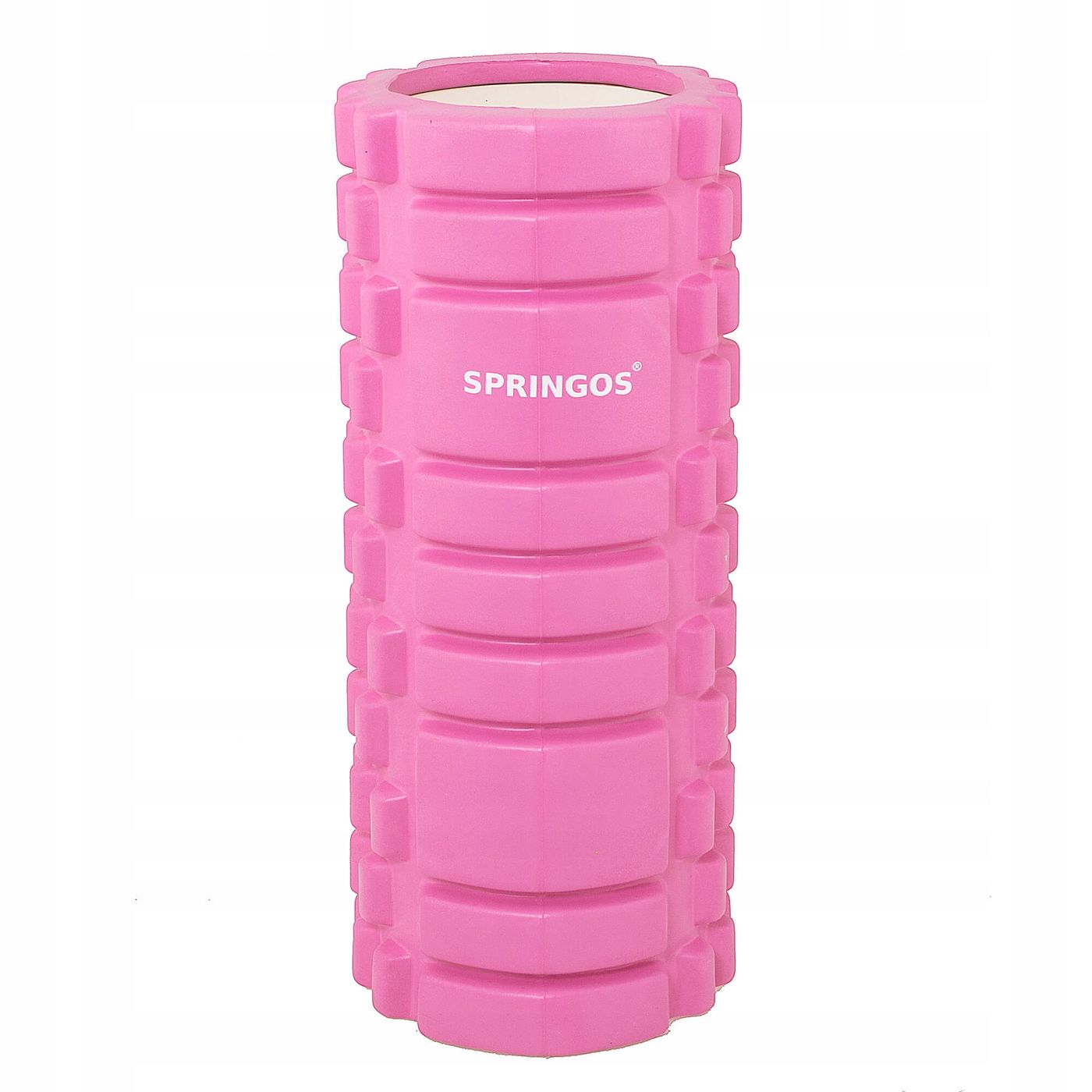 Масажний ролик (валик, роллер) Springos 33 x 14 см FR0017 Pink
