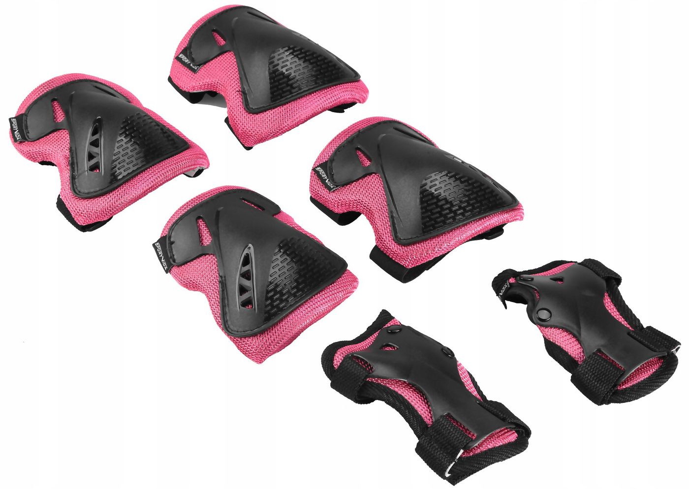 Комплект защитный SportVida 3 в 1 SV-KY0006-M Size M Black/Pink